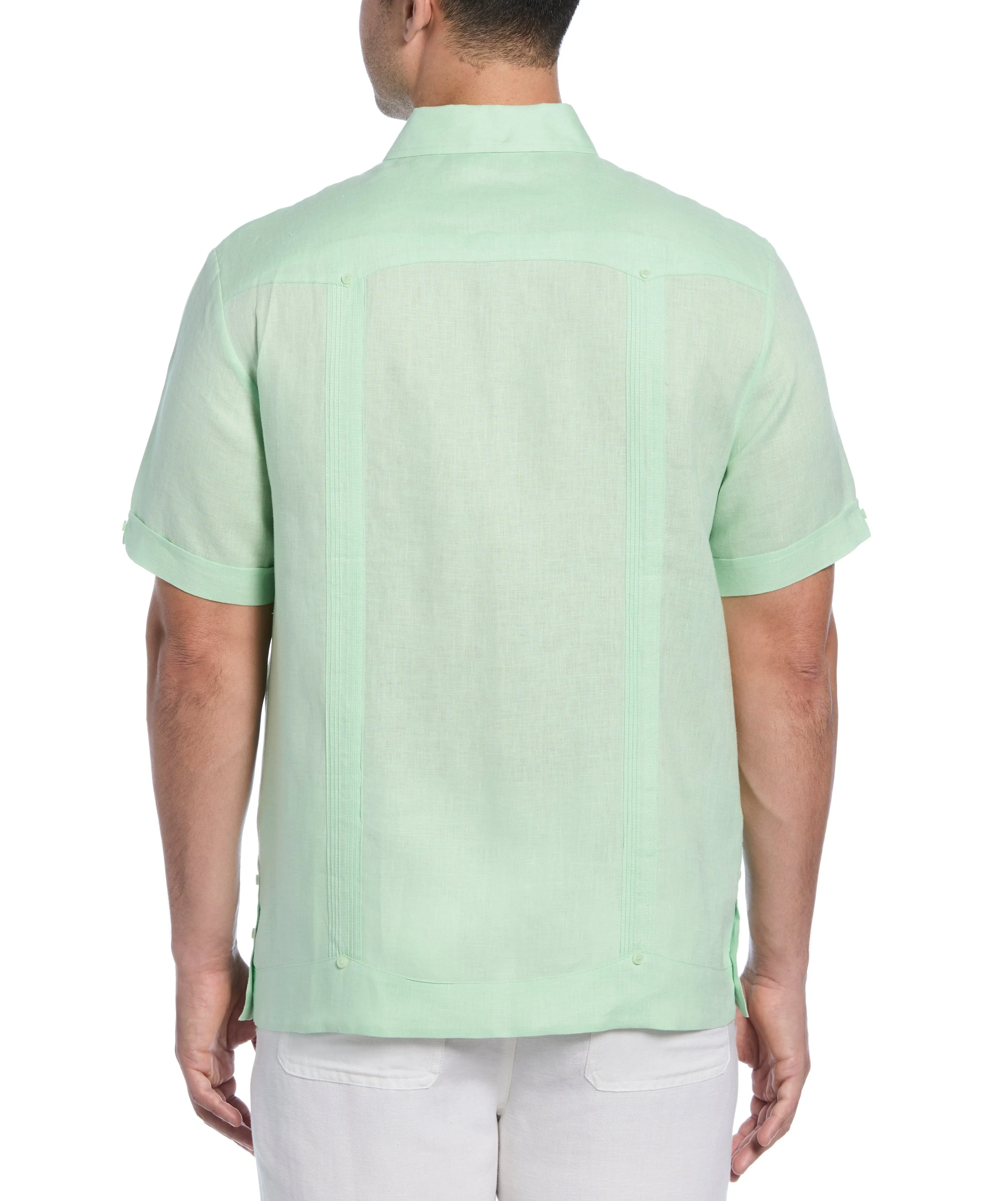 100% Linen Classic Guayabera Shirt - Short Sleeve
