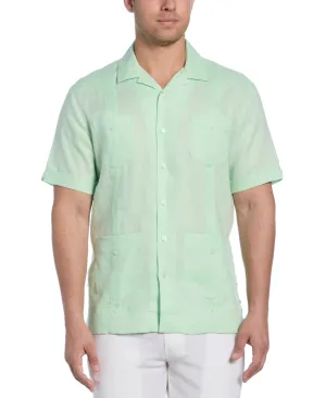 100% Linen Classic Guayabera Shirt - Short Sleeve