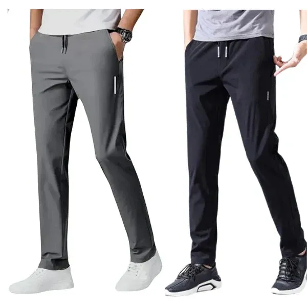 1.SportFlex™ - Combo of 2 Men's Sports Regular Fit Lycra Track Pants