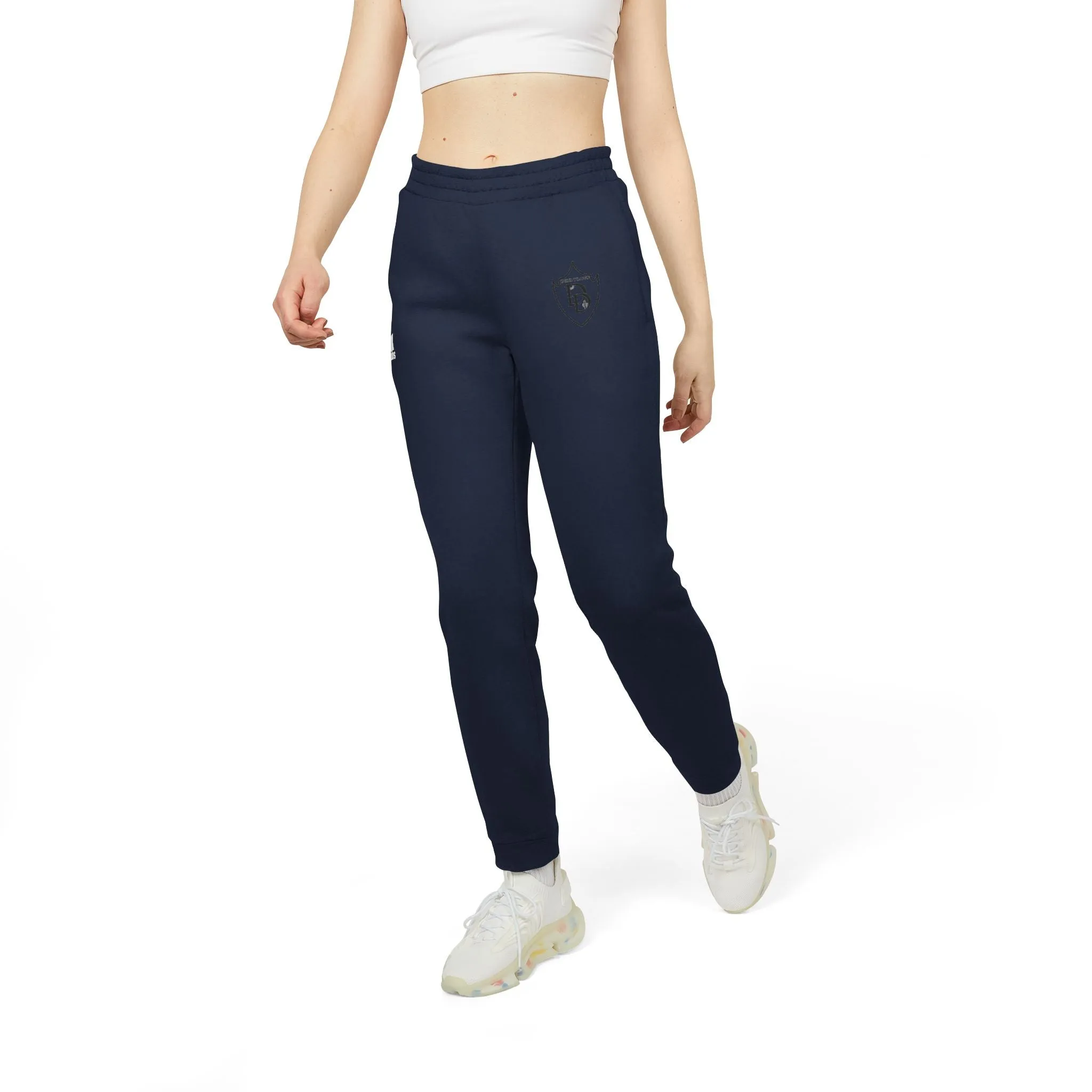Adidas Fleece Joggers Desert Dawn Shield design