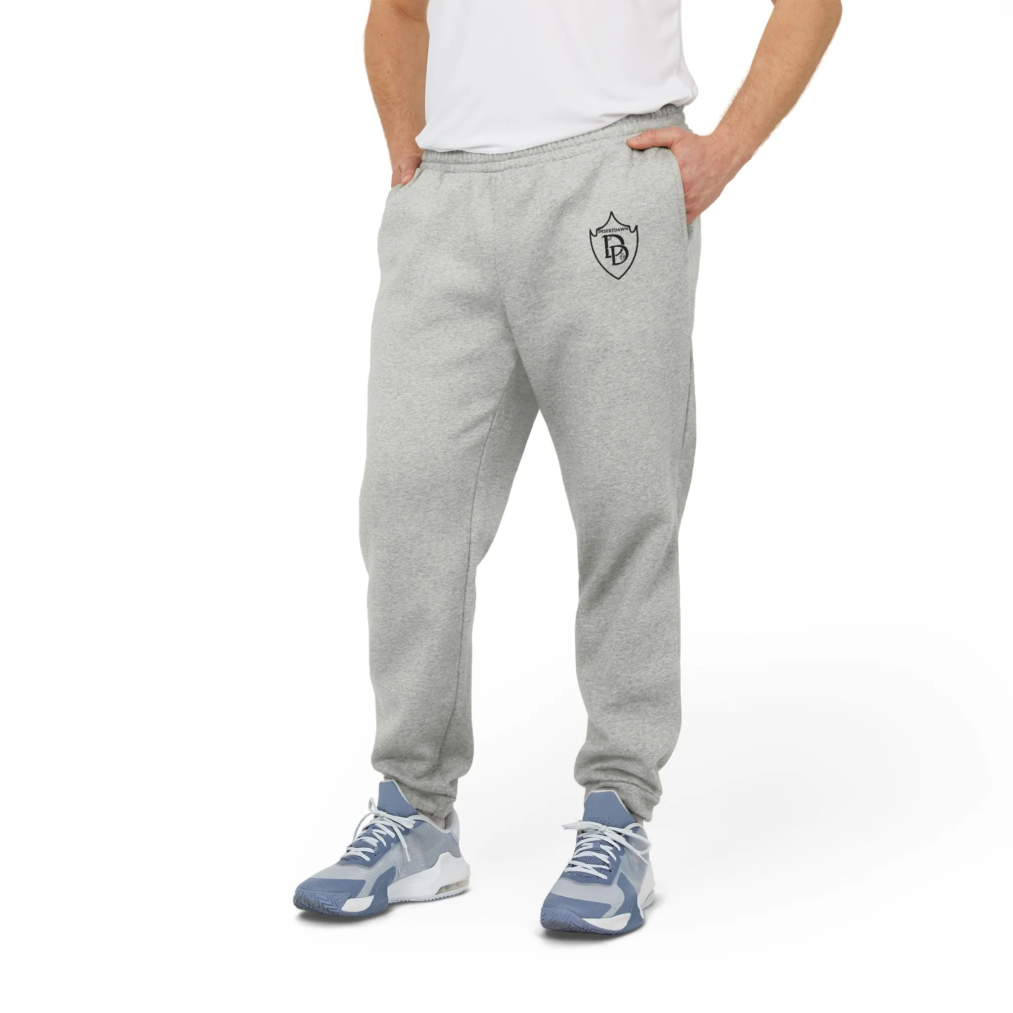Adidas Fleece Joggers Desert Dawn Shield design