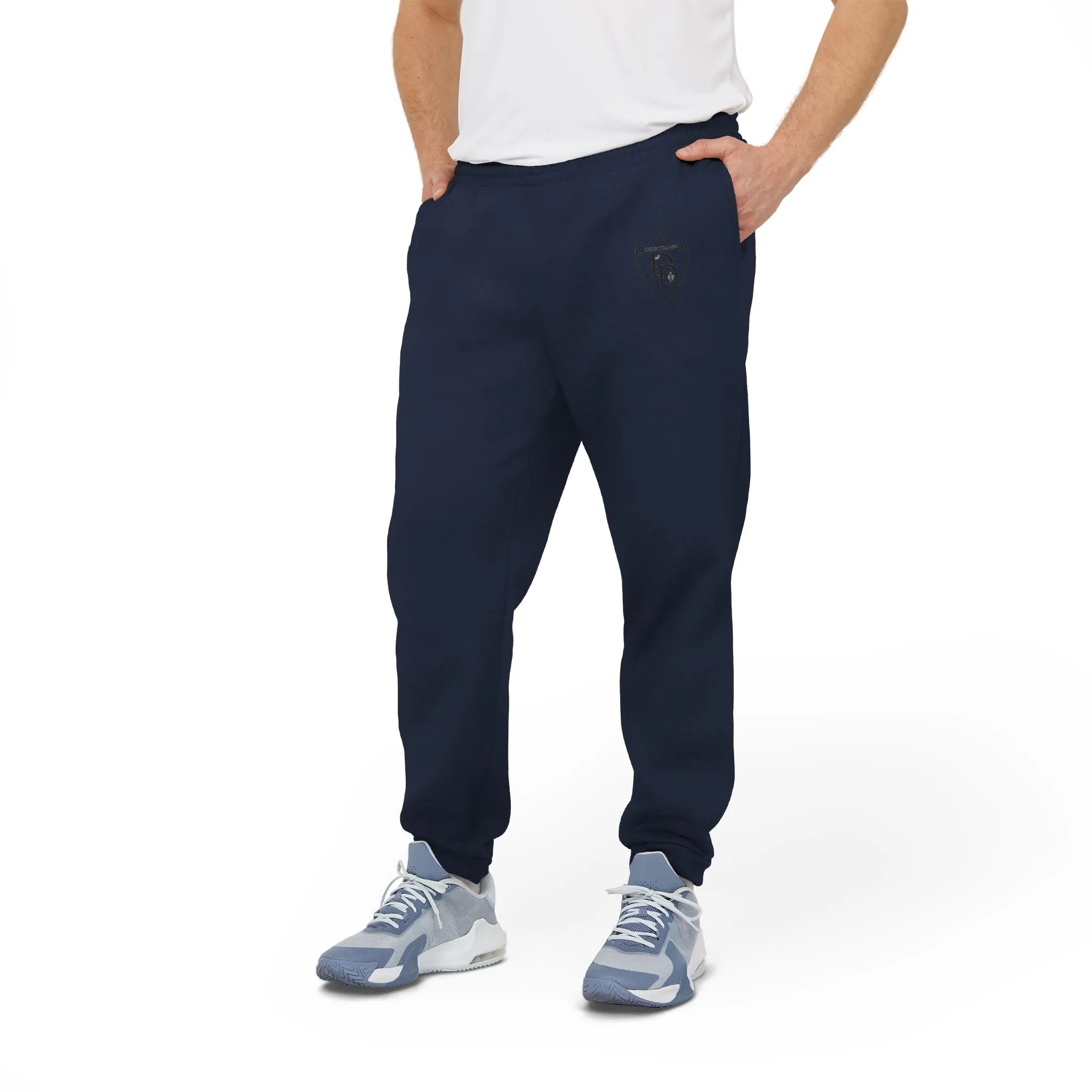 Adidas Fleece Joggers Desert Dawn Shield design