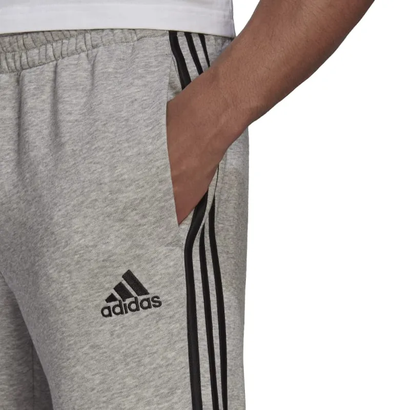 Adidas Mens Fleece Tapered Cuff 3-Stripes Pants