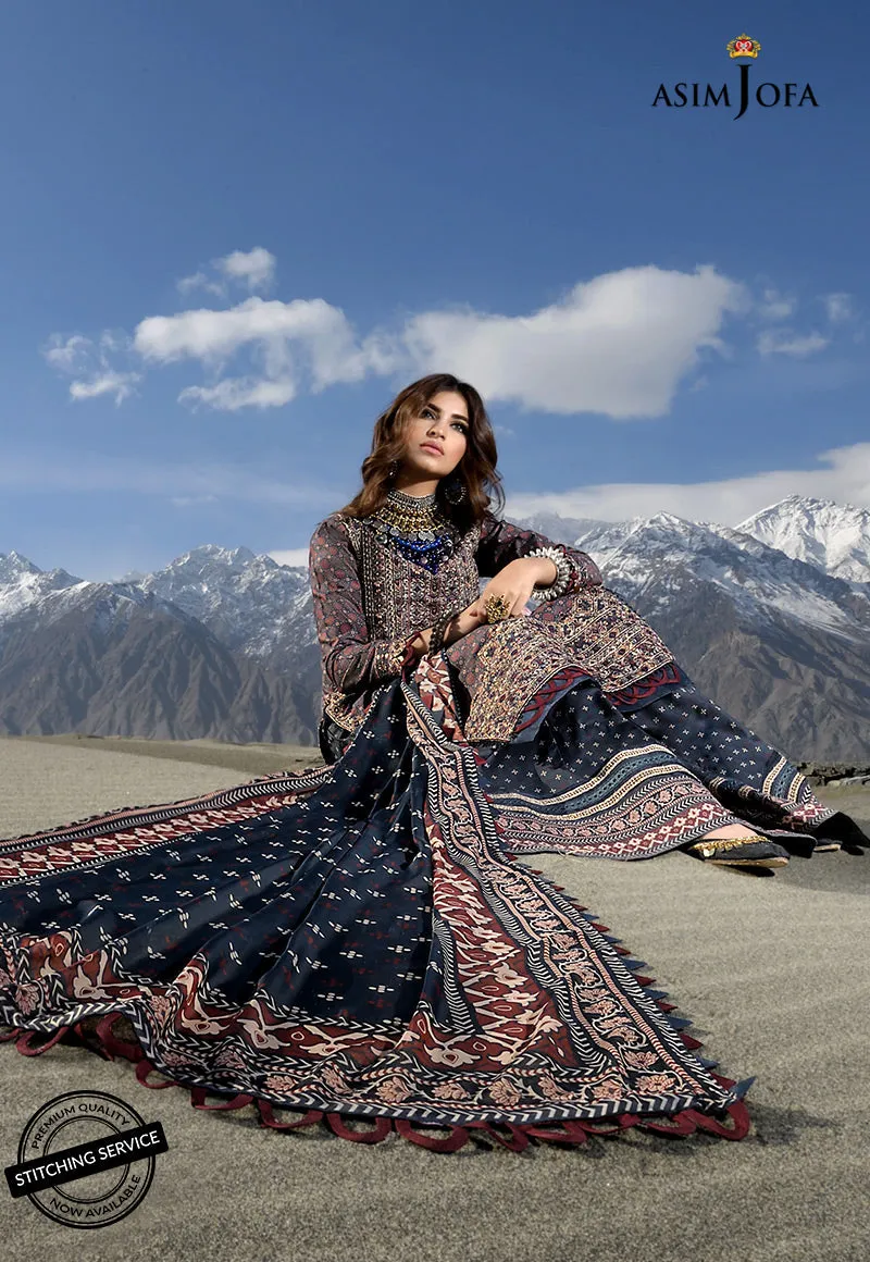 AJSL-10 | Asim Jofa Shehr-e-Yaar Luxury Lawn Collection 2022 | Unstitched Embroidered Lawn Suits