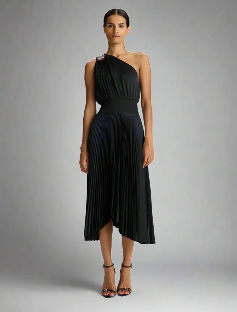 A.L.C Ruby Satin Pleated Dress