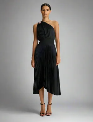 A.L.C Ruby Satin Pleated Dress