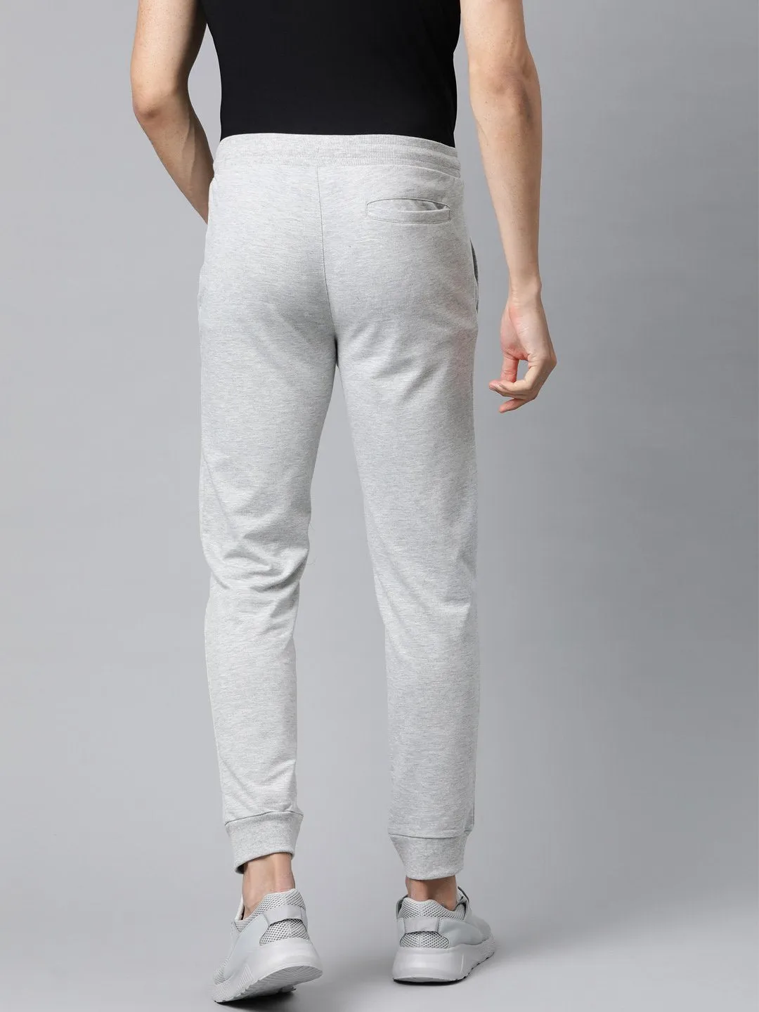 Alcis Men Grey Melange Solid Joggers