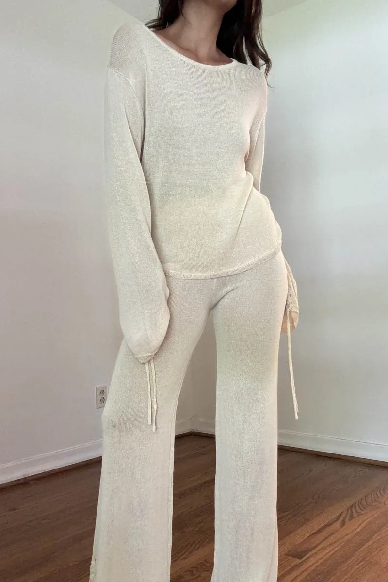 Amelia Tie-Back Sweater Top