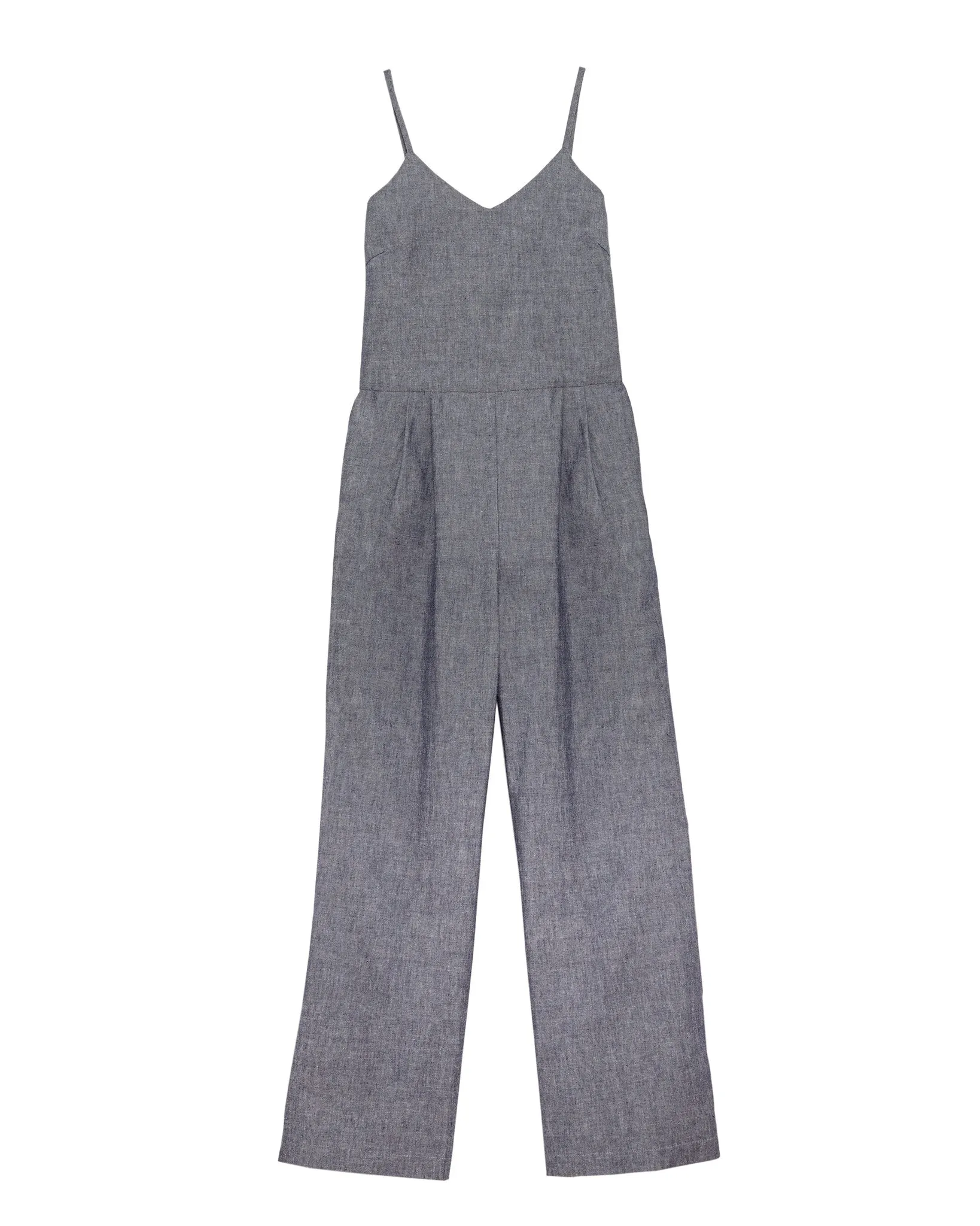 Apiece Apart Chios Jumpsuit In Chambray - FINAL SALE
