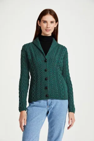 Aran Woollen Mills - B164 | women's wool cardigan with buttons
