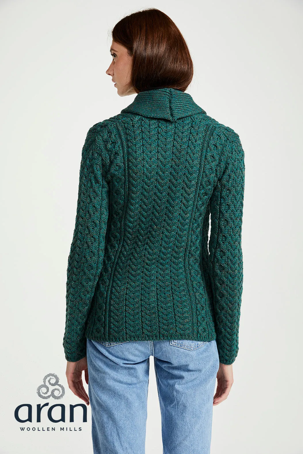 Aran Woollen Mills - B164 | women's wool cardigan with buttons