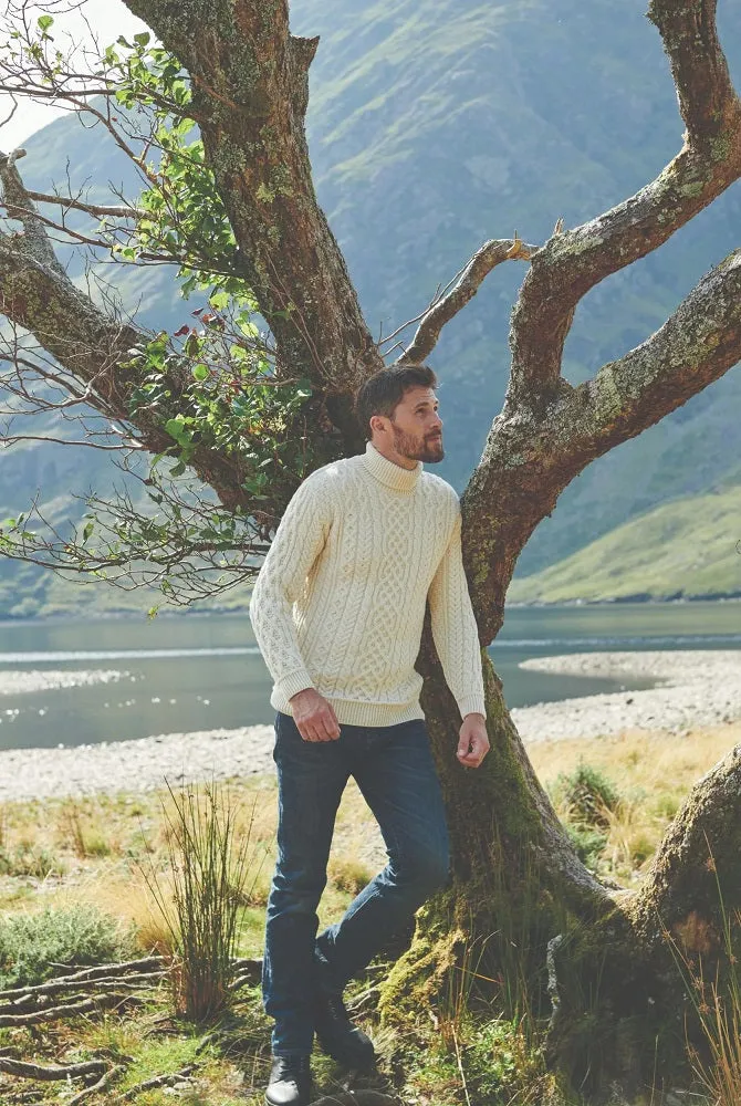 Aran Woollen Mills - B406 | sweater merino wool with turtleneck