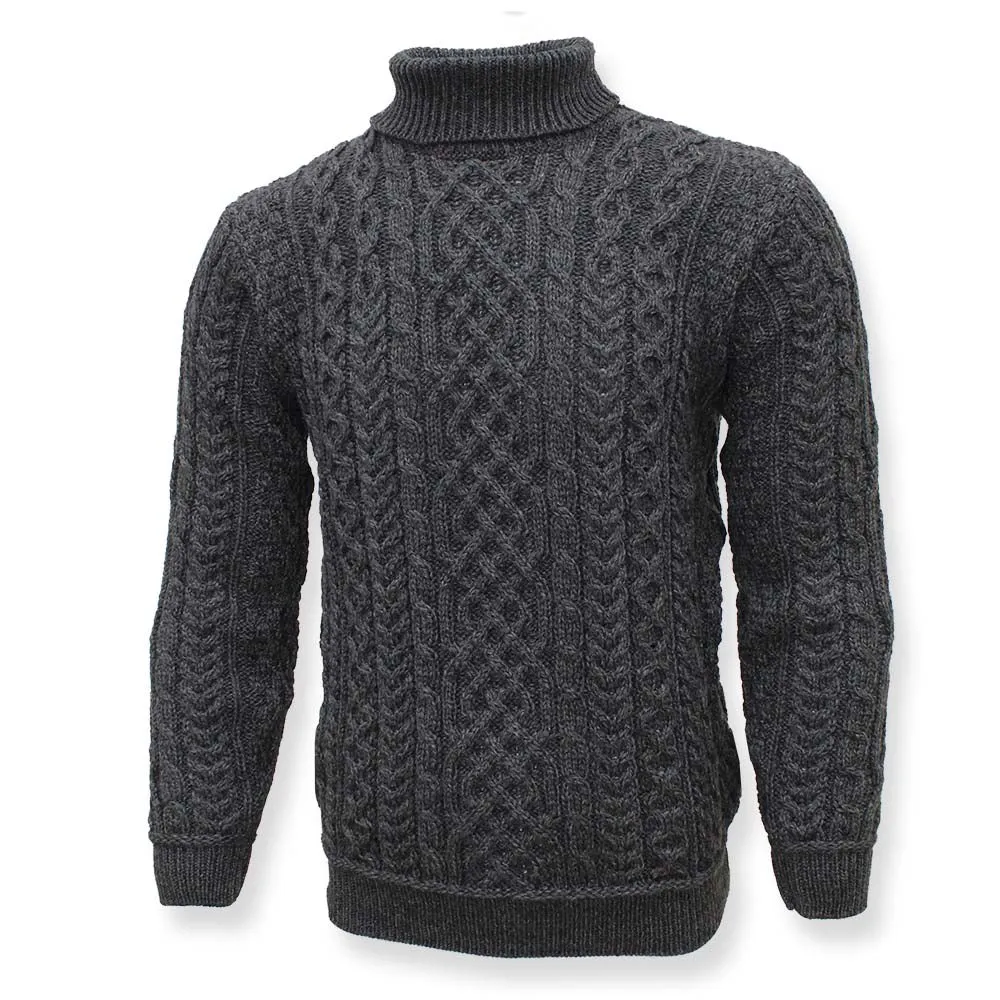Aran Woollen Mills - B406 | sweater merino wool with turtleneck