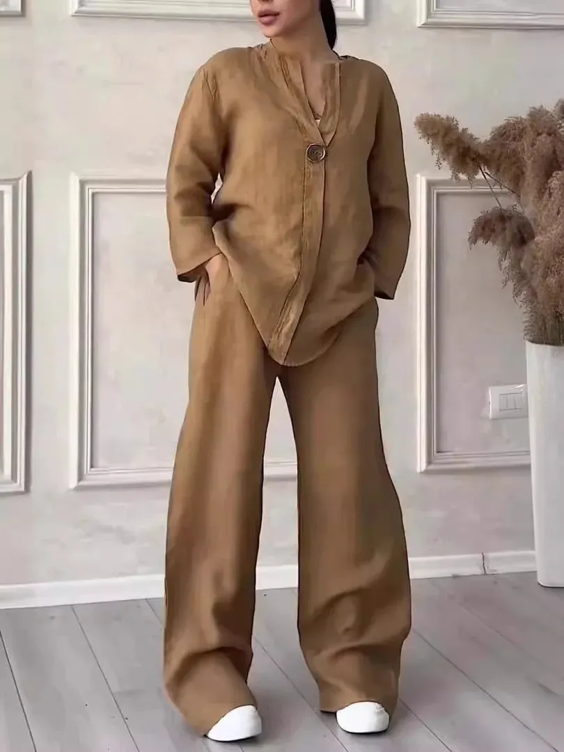 Avery™ - Cozy Casual Linen Co-Ord Set