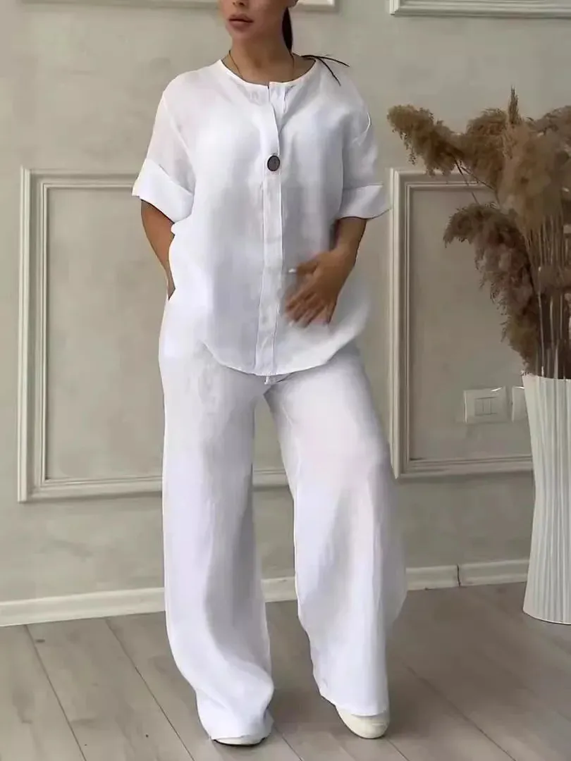 Avery™ - Cozy Casual Linen Co-Ord Set