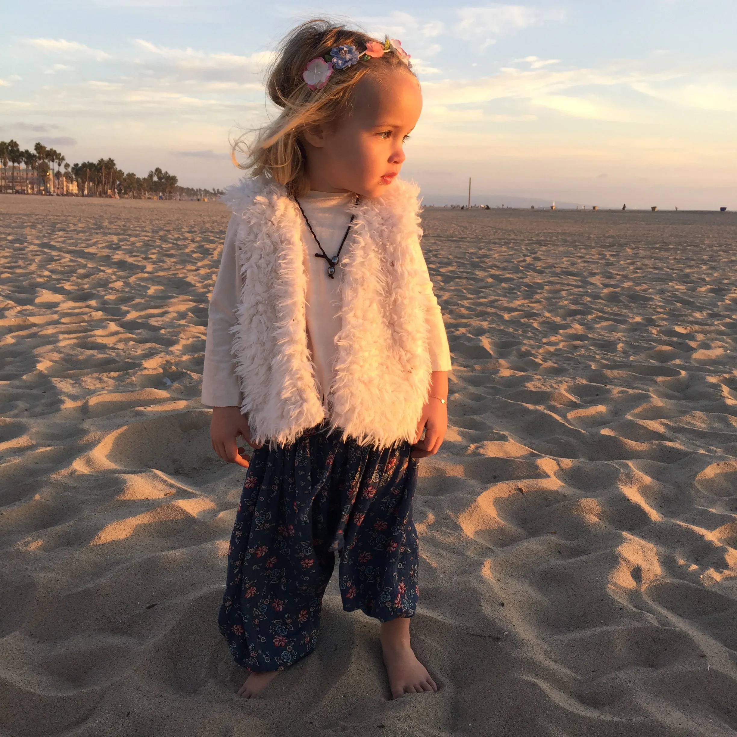 Baby Girl Floral Harem Pants | Winter Blossom