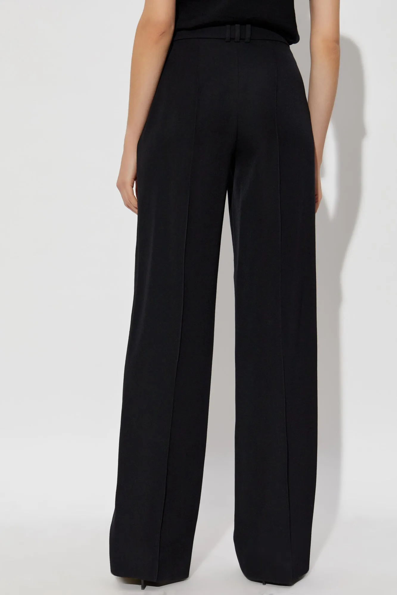Balmain Woolen creased trousers in BLACK - 40