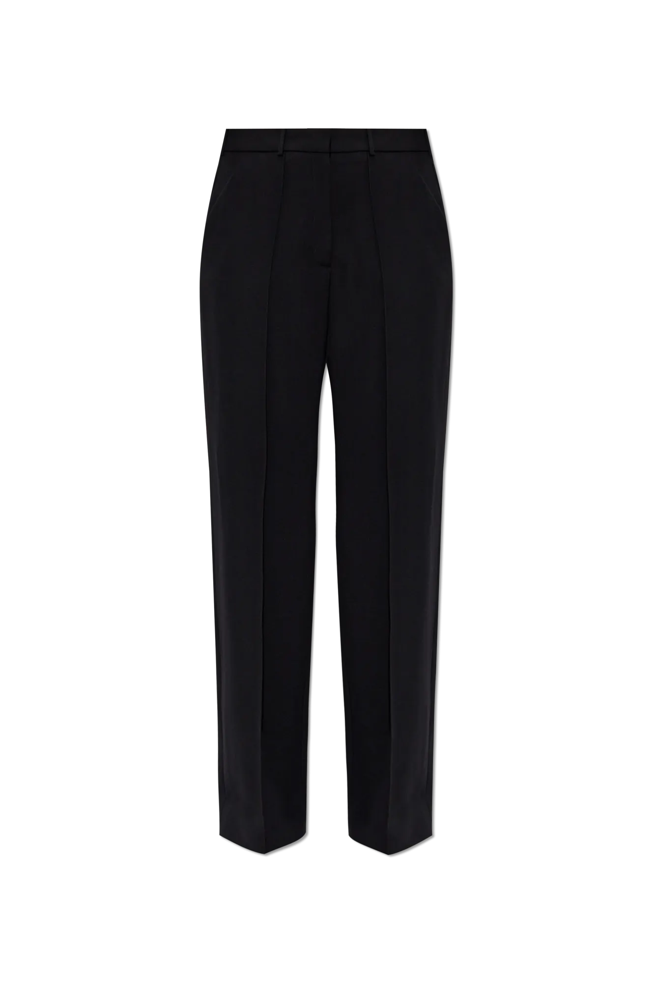 Balmain Woolen creased trousers in BLACK - 40