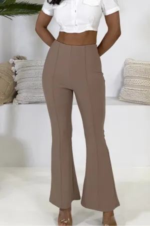 BAR IT UP FLARE PANTS - Mocha