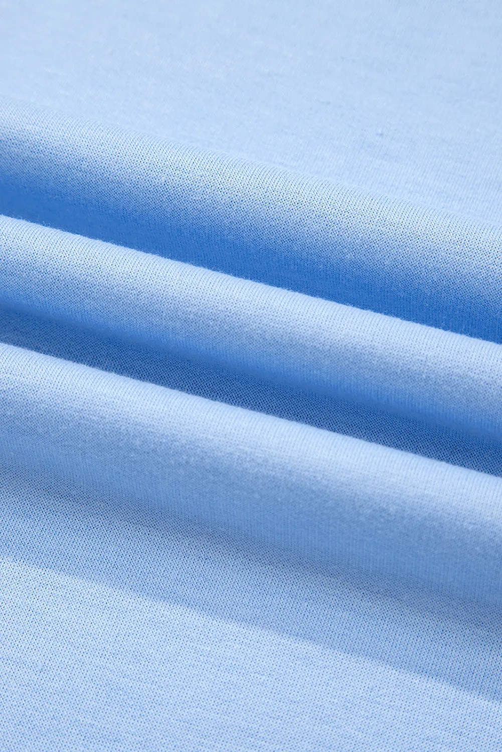 Beau Blue Striped Patch Front Casual Tee