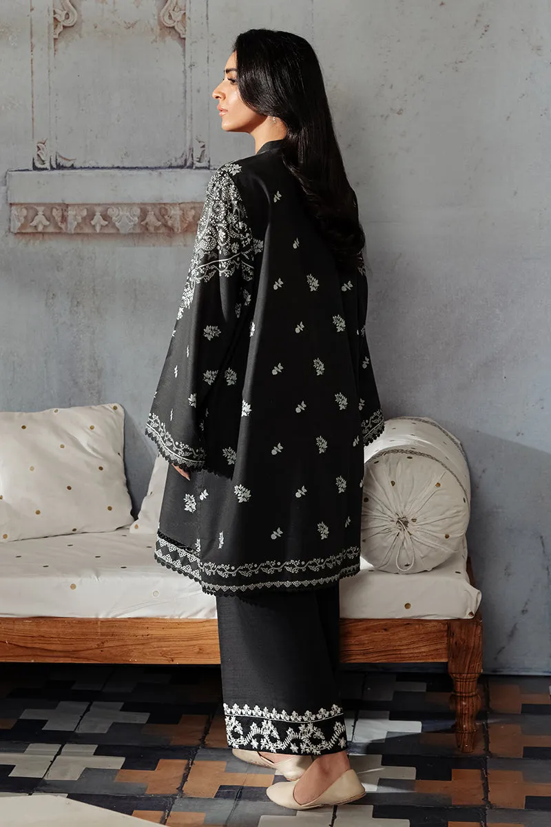 BLACK BREEZE-2PC KHADDAR PRINTED SUIT