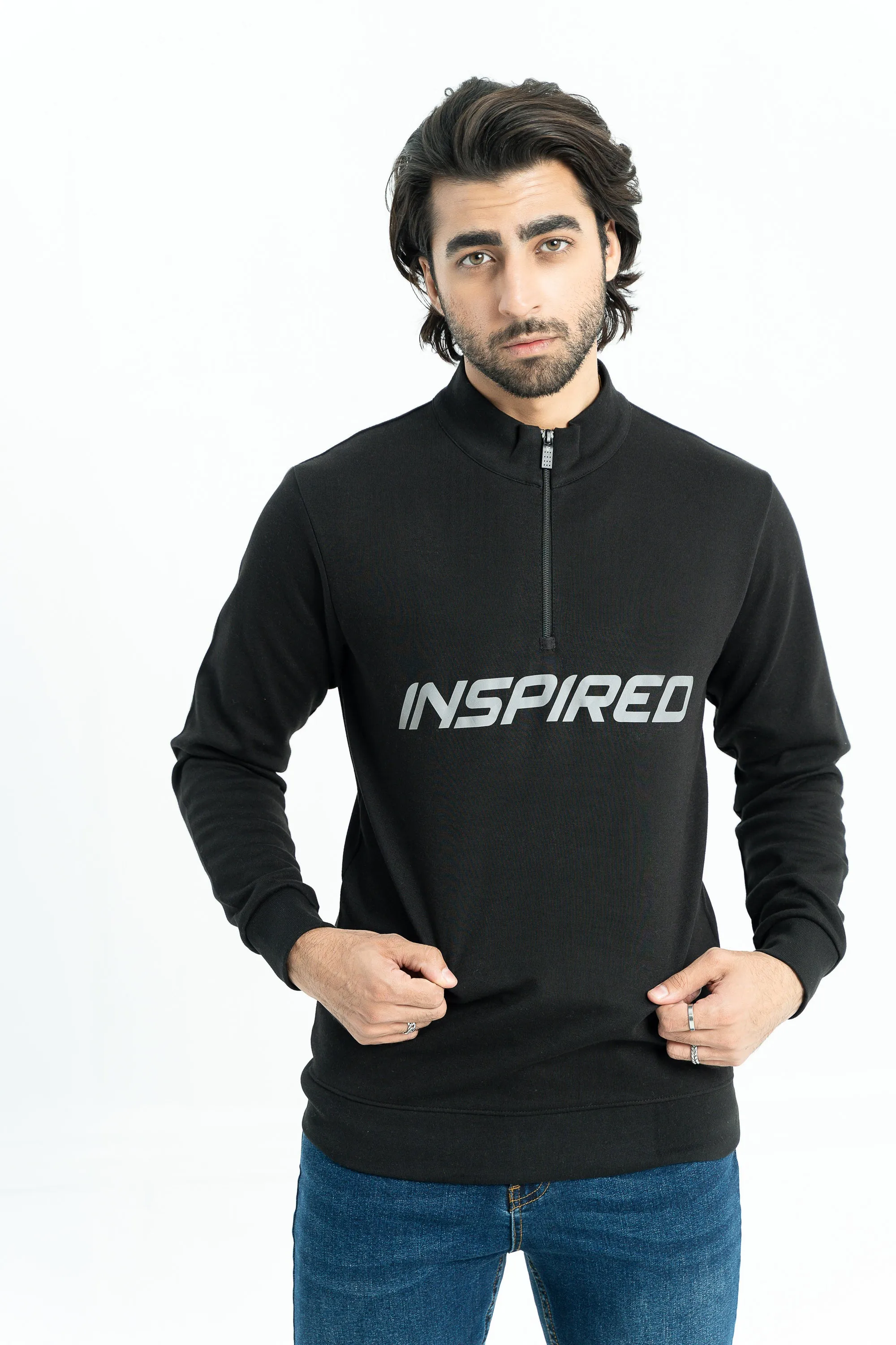 Black Graphic Sweatshirt