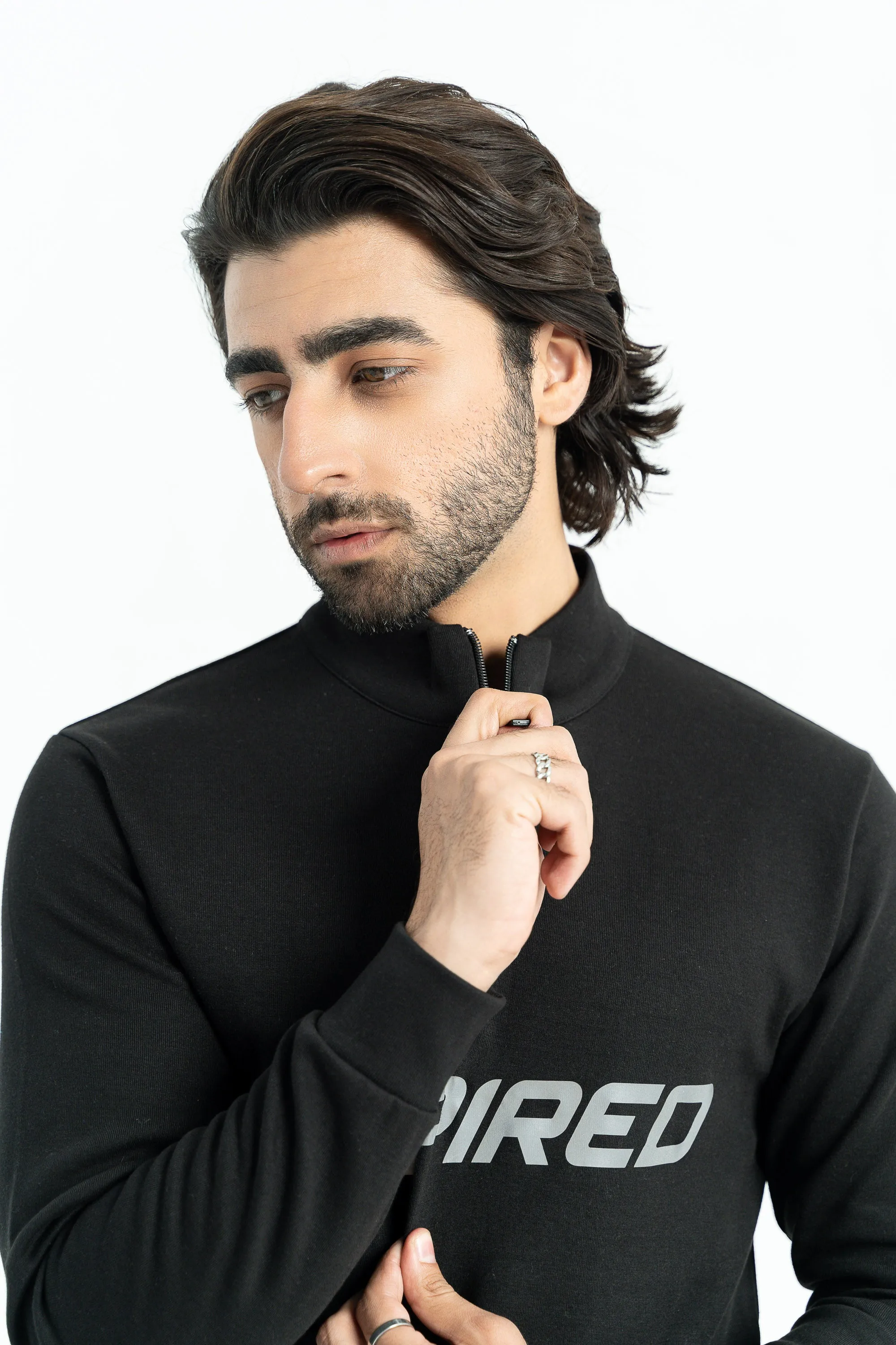 Black Graphic Sweatshirt