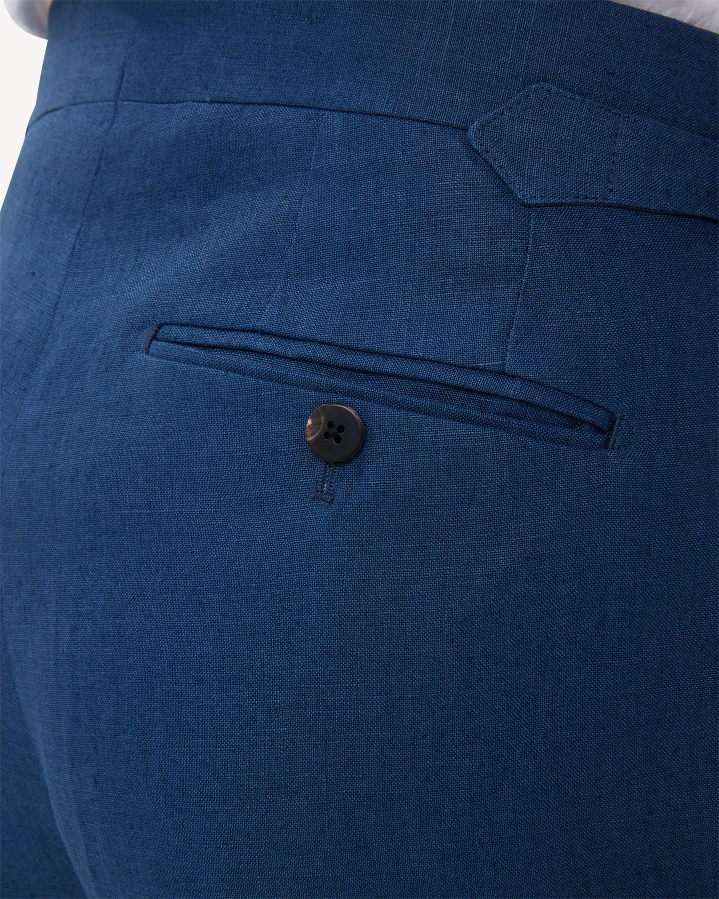 Blueberry Single Pleat Linen Trousers