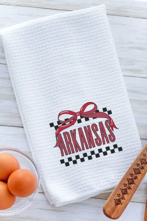 Bow Arkansas Check Waffle Kitchen Towel