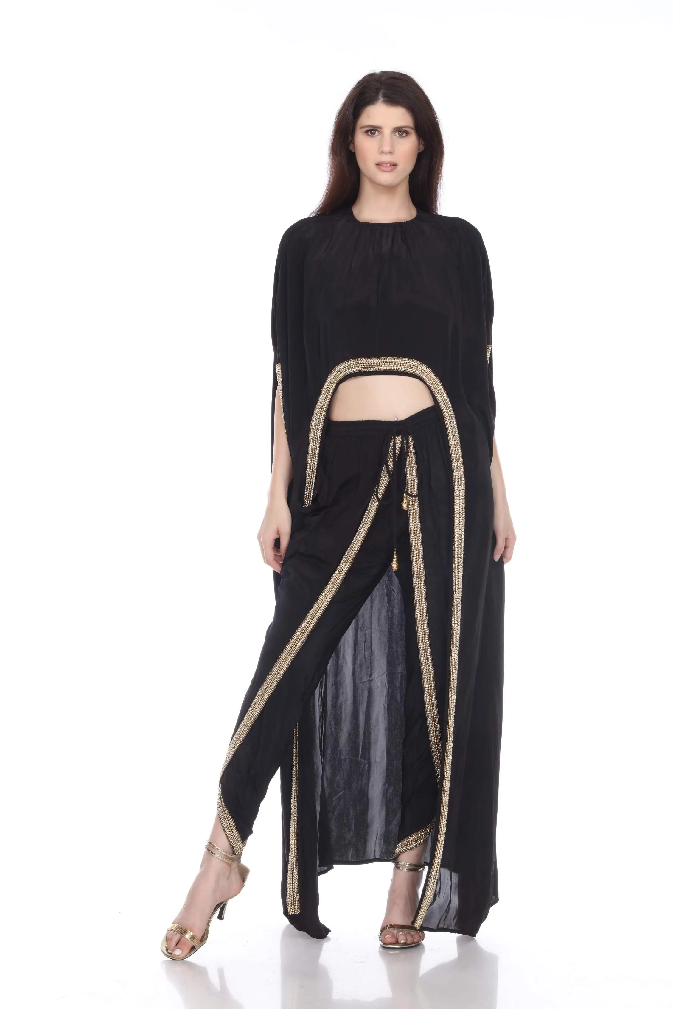 BR560 Cape with Pants Set BLACK