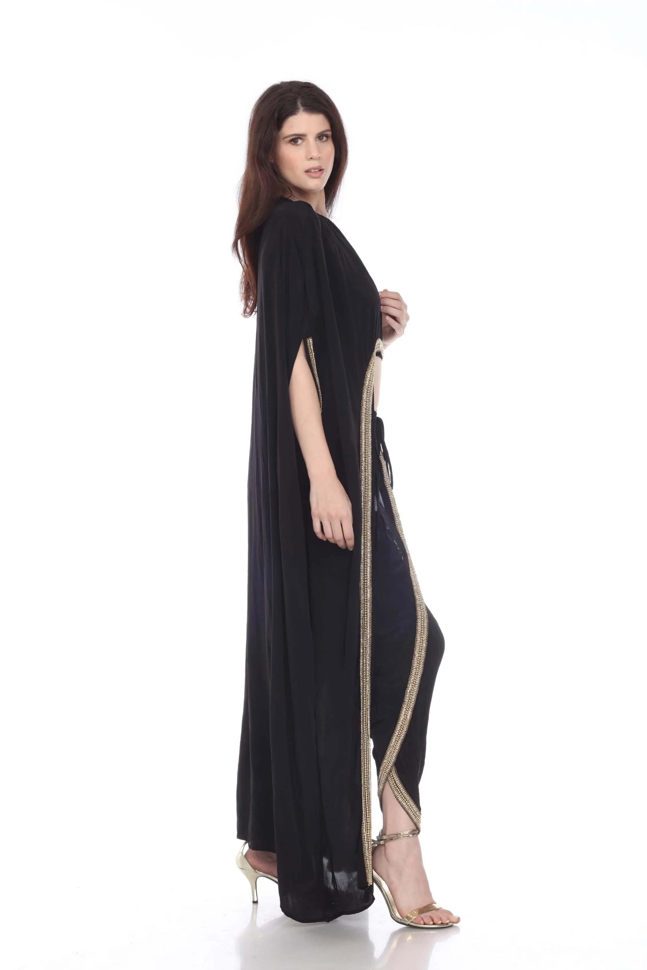 BR560 Cape with Pants Set BLACK