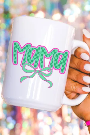 Bright Checkered Mama Ceramic Mug