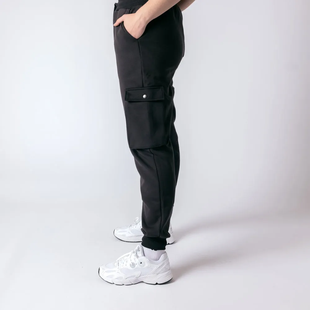 Cargo Joggers - Washed Black
