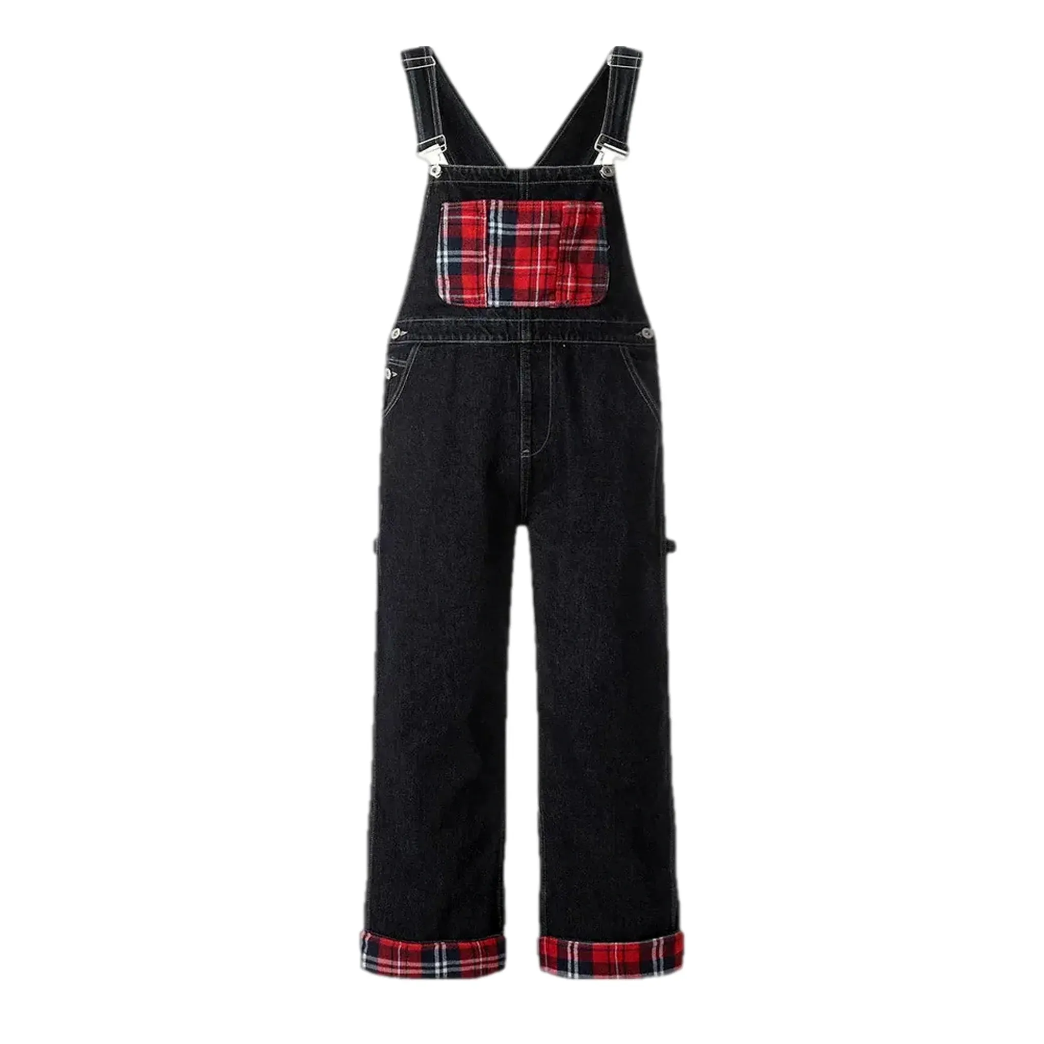 Carpenter style workwear men's denim bib