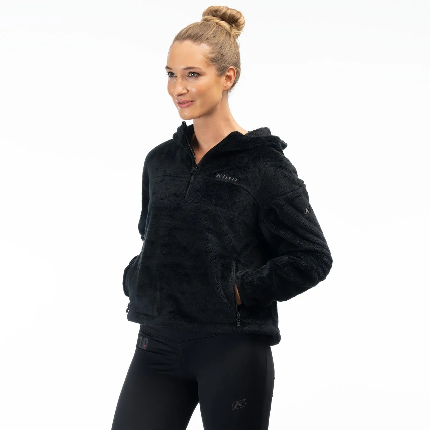 Cascade 1/4 Women's Zip Crop Hoodie