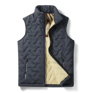 Casual Men's Windproof Gilet – Autumn Winter Down Cotton Fleece Vest, Thickened Sleeveless Warm Jacket C8