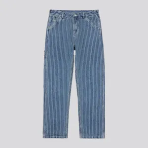 Casual midweight striped worker jeans for men