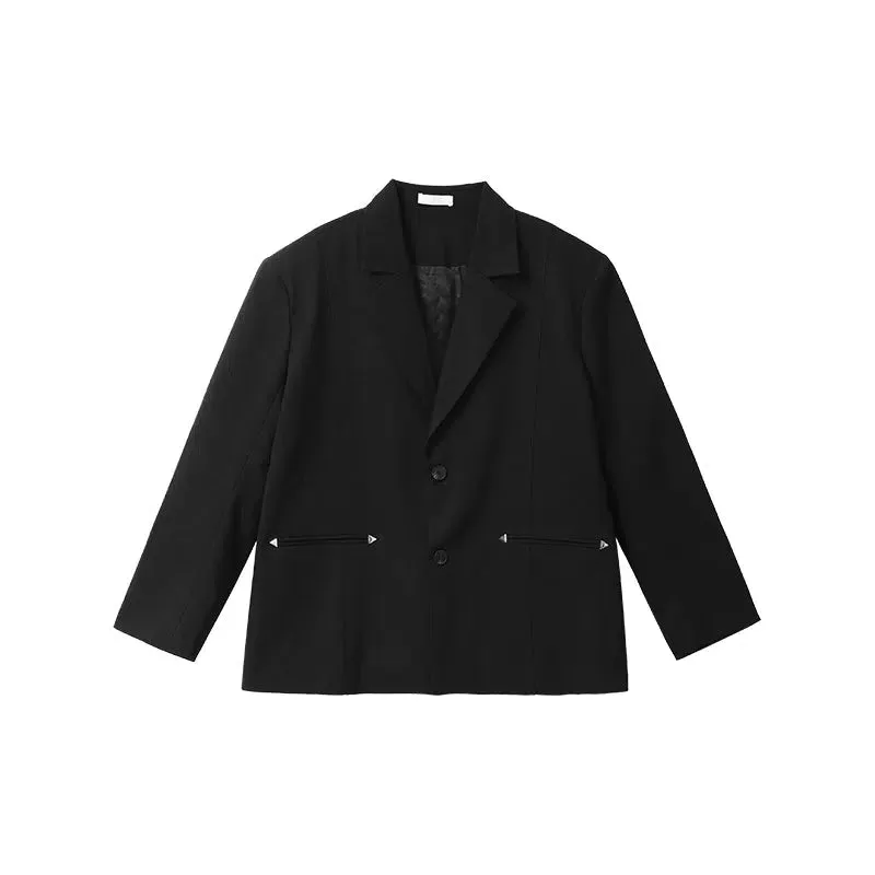 Casual Silhouette Suit Pants Set