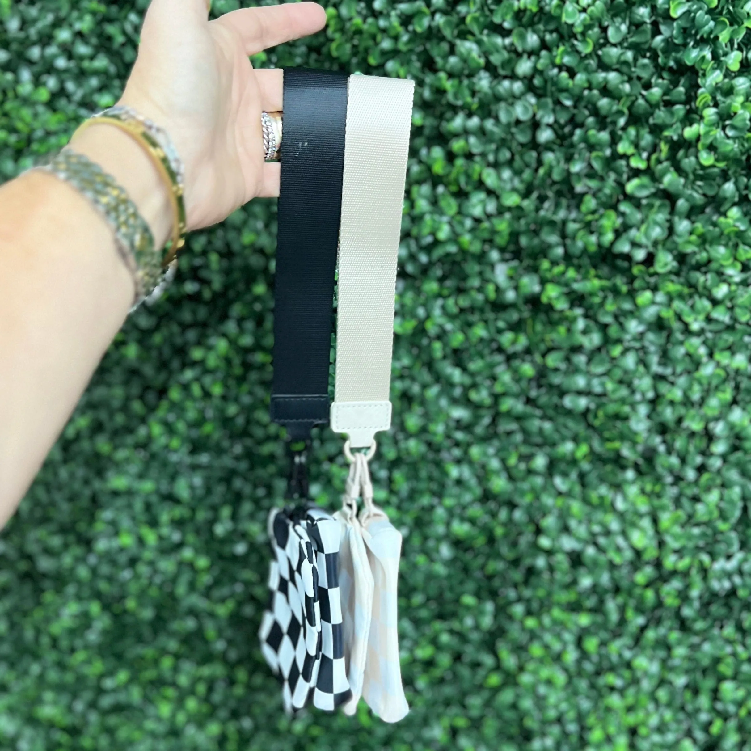 Checkered Coin purse Wristlet Sets