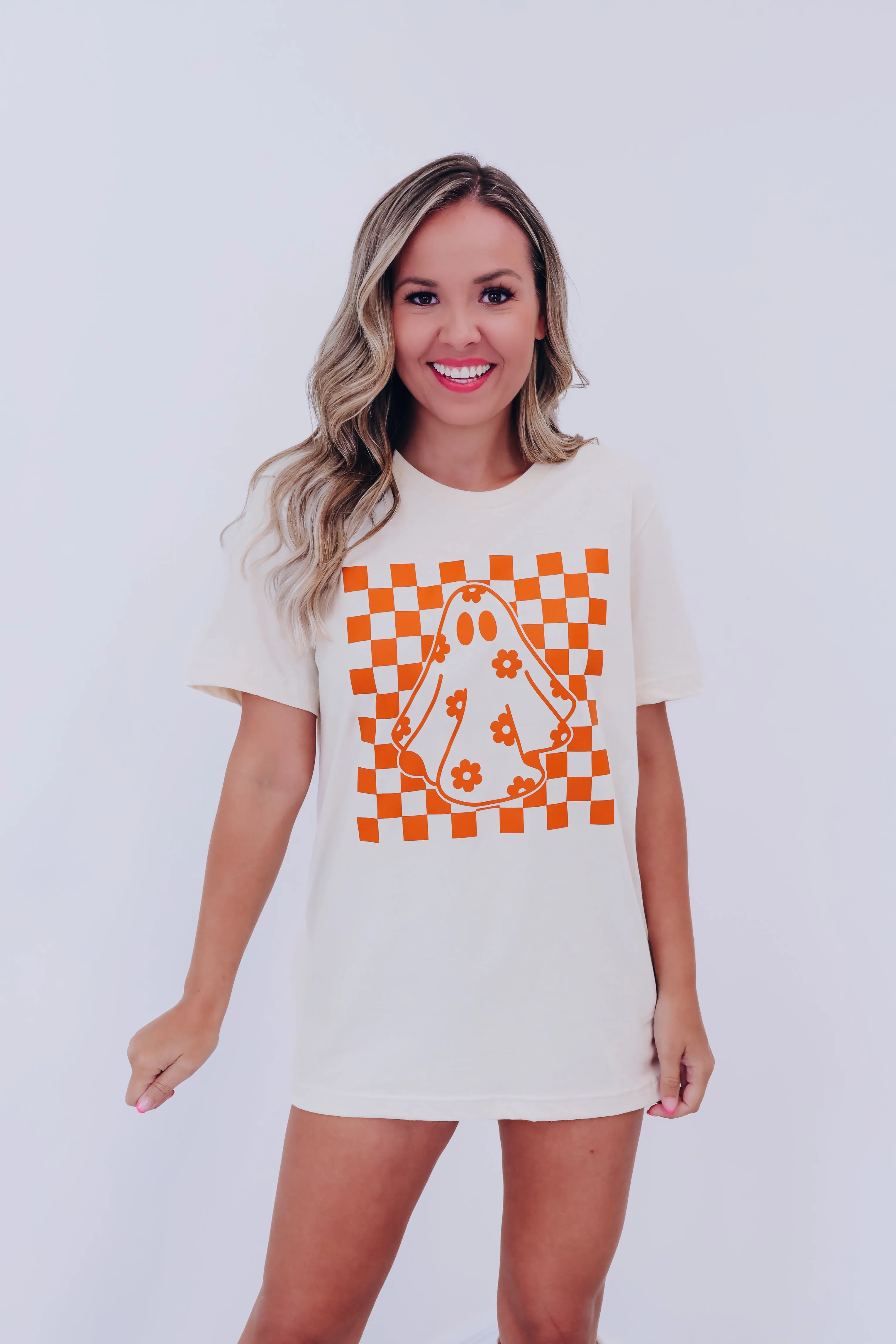 Checkered Ghost Graphic Tee