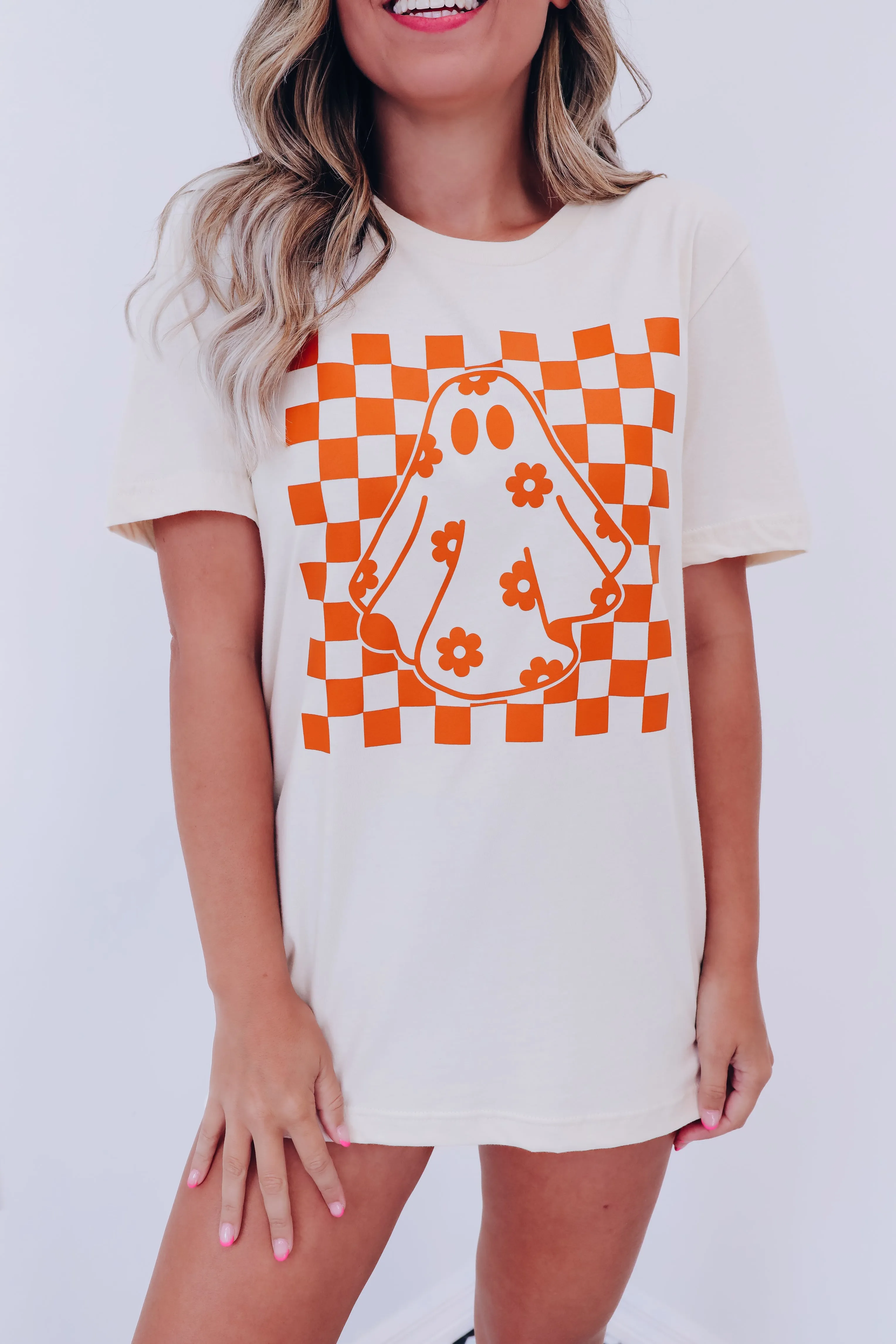 Checkered Ghost Graphic Tee