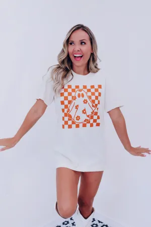Checkered Ghost Graphic Tee