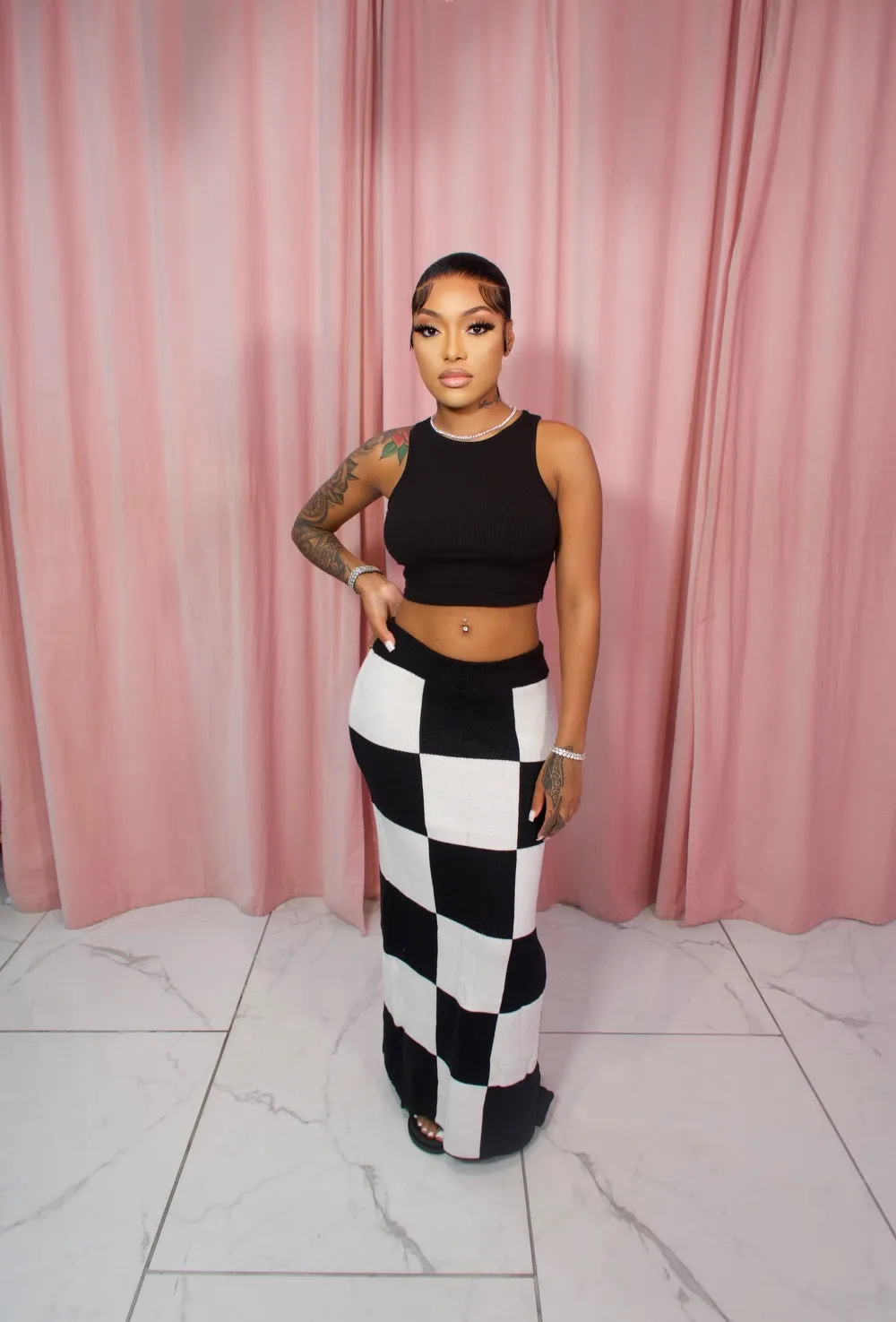 Checkered Skirt