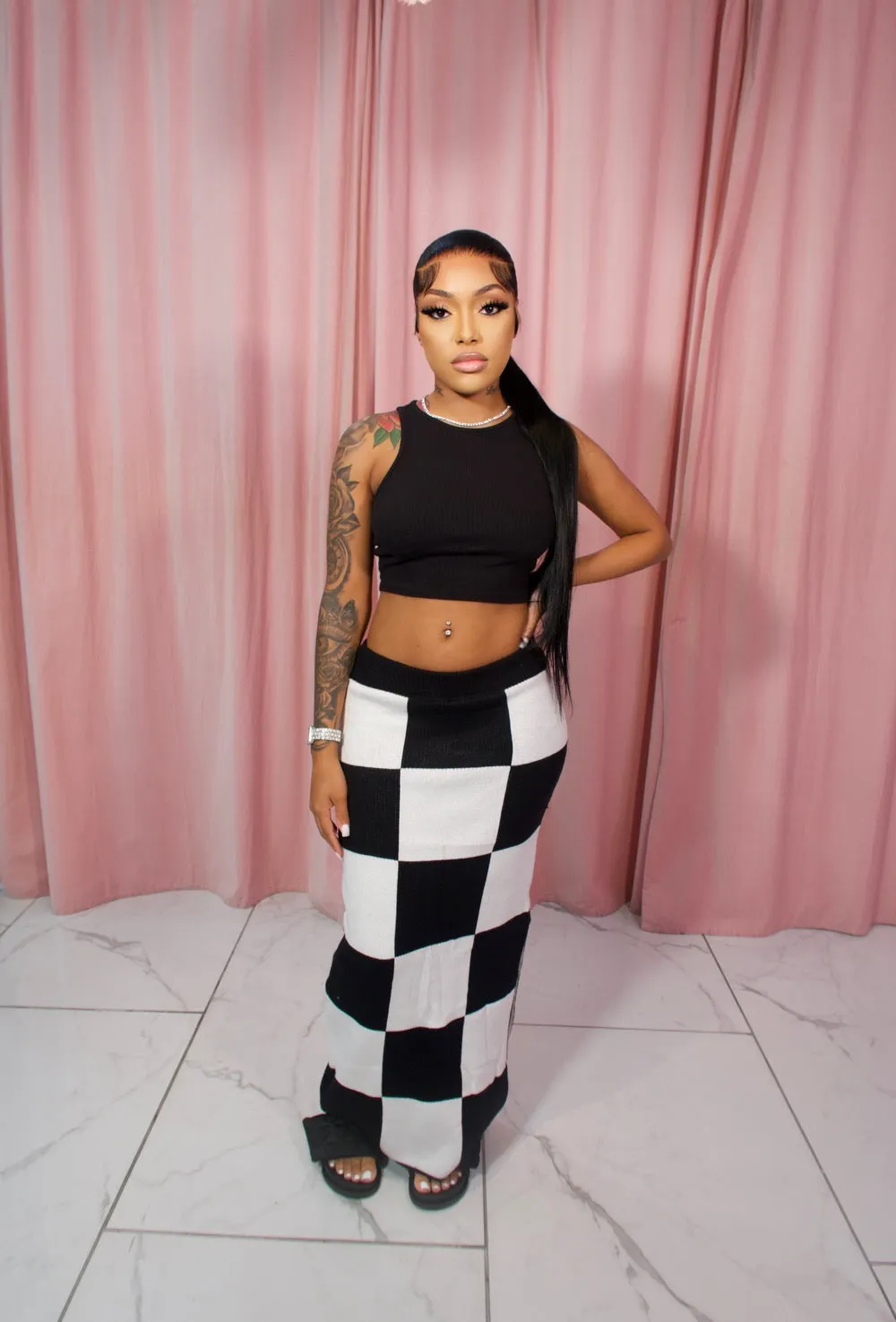 Checkered Skirt