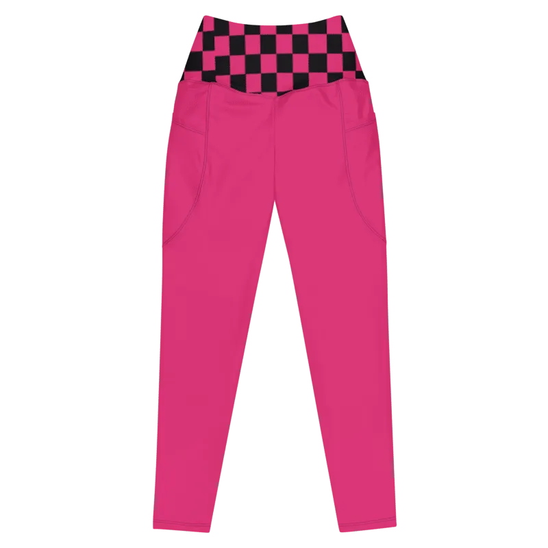 Cherry Cola Checkered Leggings - Pockets