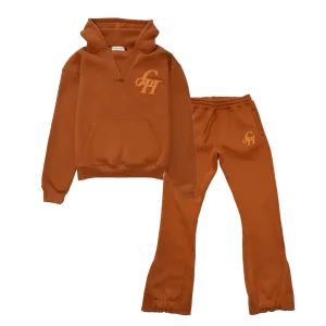 Citizenship V-Neck Flared Sweatsuit Set-Yam
