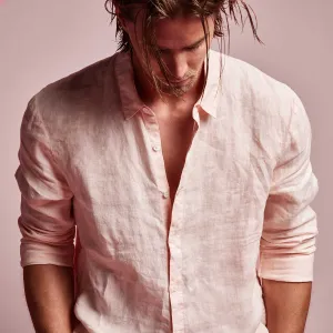 Classic Linen Shirt - Nougat Pigment