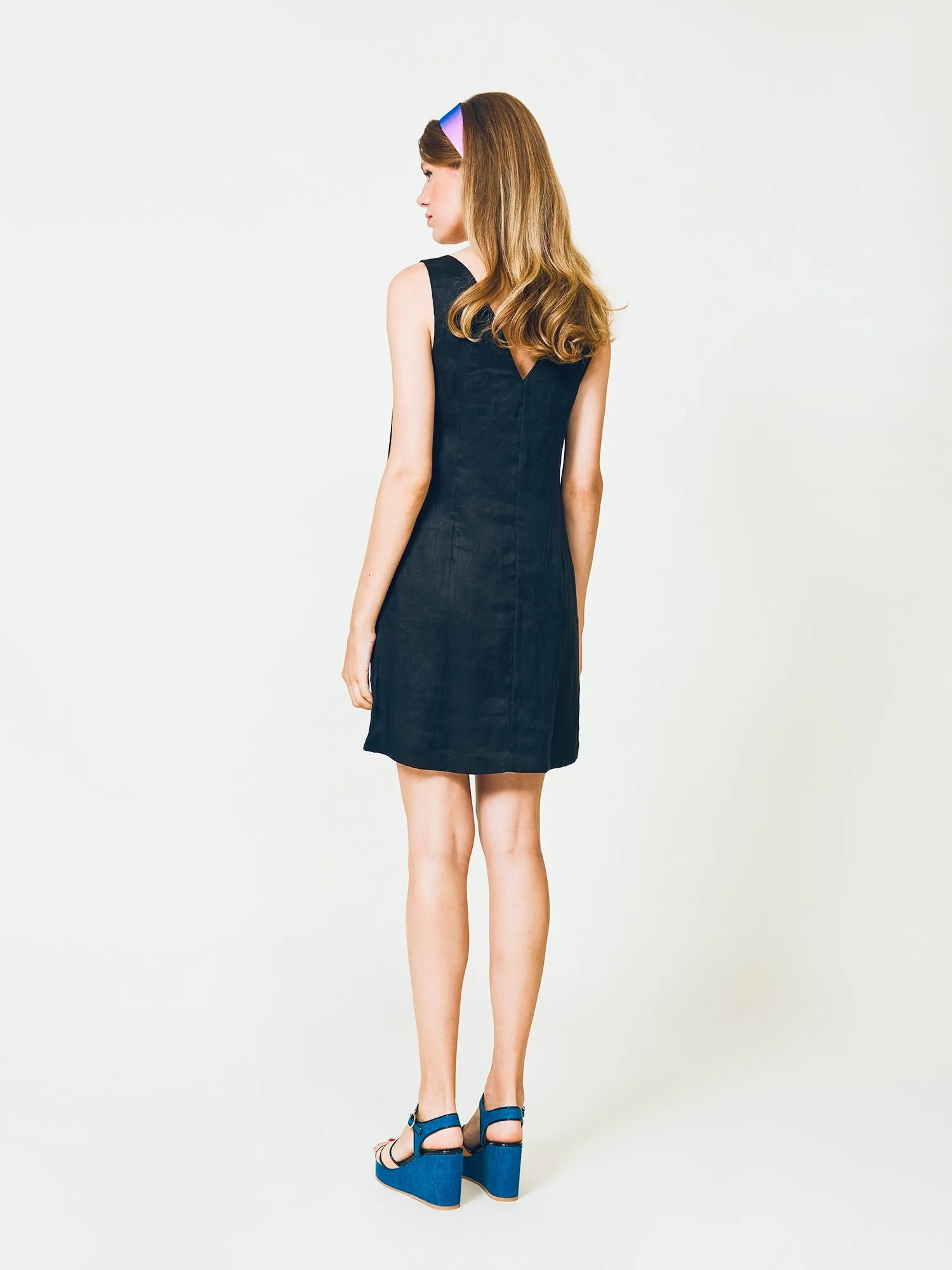 Classic Linen Sleeveless Dress