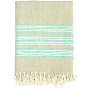Classic Stripe Linen Throw