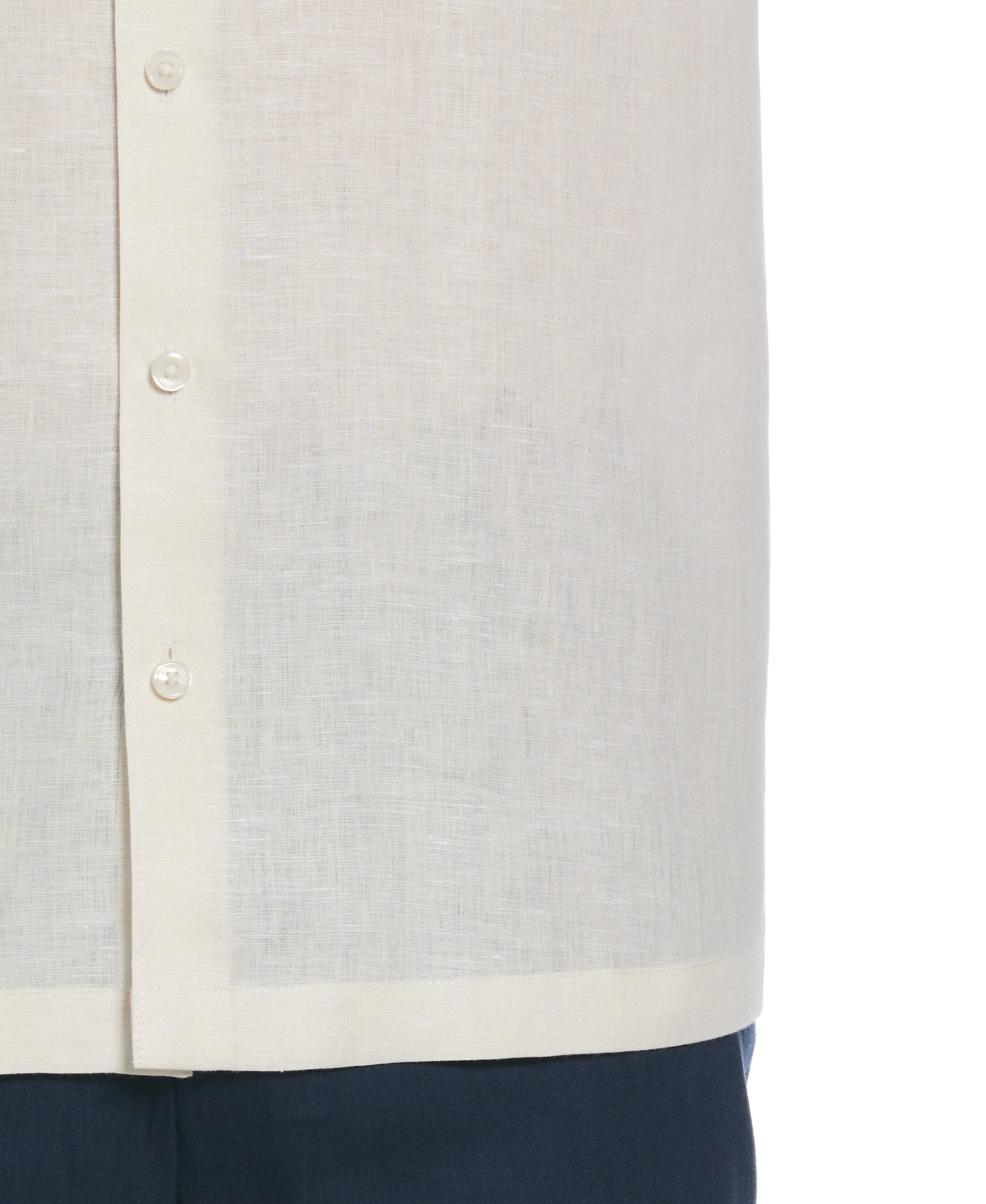 Classic Two-Tone Linen Shirt
